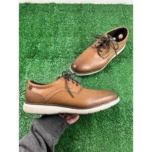 Rockport Garett Plain Toe Oxfords in Cognac Leather SZ 8.5 Men's Comfort Shoes
